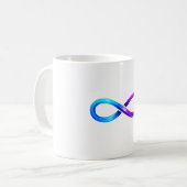 無限大のマグカップ。 コーヒーマグカップ (正面左)