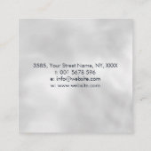 無限大シンボルバタフライ金ゴールドとアワロシェル スクエア名刺 (裏面)