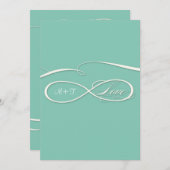 無限大シンボル符号無限愛結婚のセット 招待状 (正面/裏面)