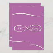 無限大シンボル符号無限愛結婚のセット 招待状 (正面/裏面)