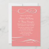 無限大シンボル符号無限愛結婚のセット 招待状 (裏面)