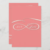 無限大シンボル符号無限愛結婚のセット 招待状 (正面/裏面)