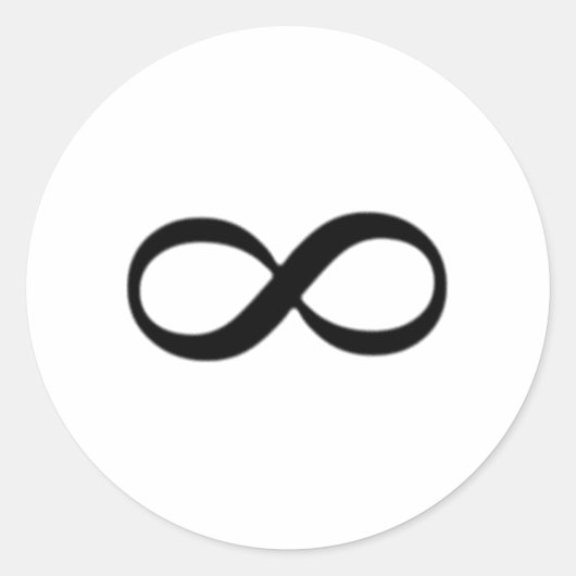 無限大シンボル ラウンドシール (正面)