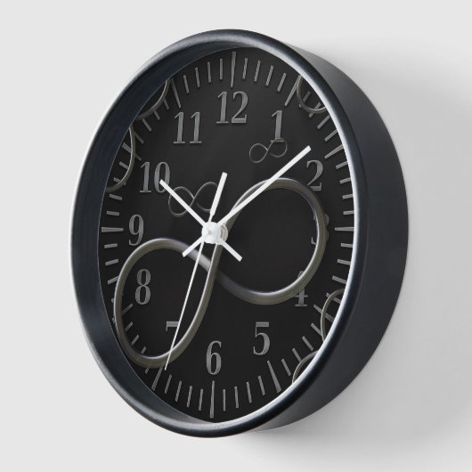 無限大シンボル 壁時計 (傾斜)