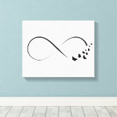 無限大バタフライ記号 キャンバスプリント (インサイチュ (ウッドフロア))