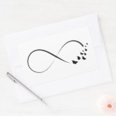 無限大バタフライ記号 長方形シール (封筒)