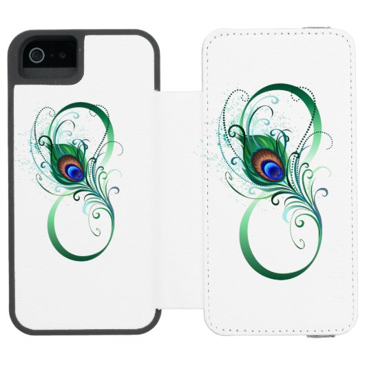 無限大記号とクジャクの羽 INCIPIO iPhoneウォレットケース (フォリオ Open)