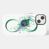 無限大記号とクジャクの羽 iPhoneケース (裏面横)