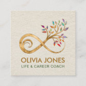 無限大記号 – ツリー分岐 スクエア名刺 (正面)