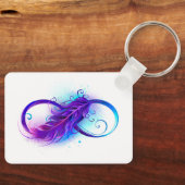 無限大（紫の羽） キーホルダー (正面)