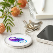 無限大（紫の羽） キーホルダー (側面)