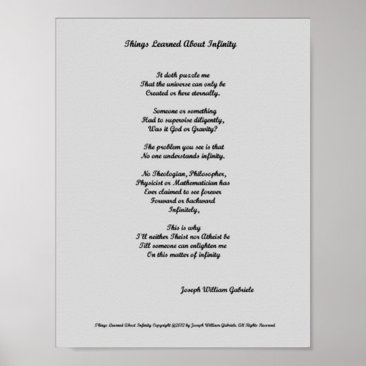 無限学について ポスター (正面)