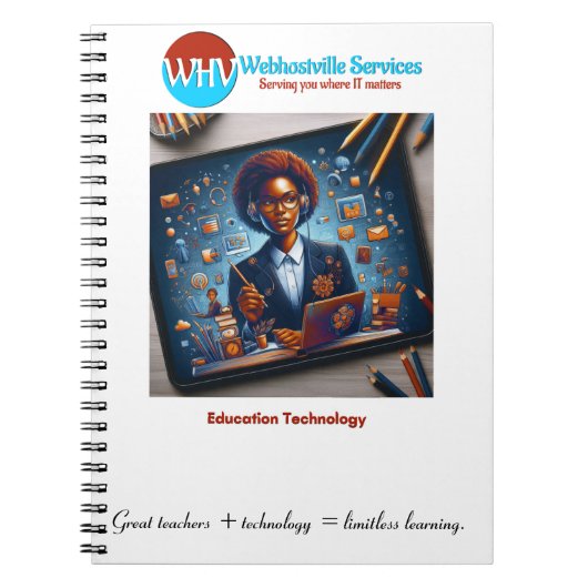 「無限学の：素晴らし先生と技術ノートブック ノートブック (正面)