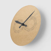 『無限愛犬の手跡』 ラウンド壁時計 (傾斜)