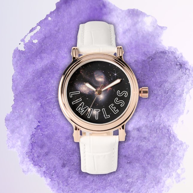 無限感動的銀河系 腕時計 (This cosmic watch features the positive reminder that you are limitless.)