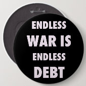 無限戦争は無限の負債ボタンです 缶バッジ (正面&裏面)