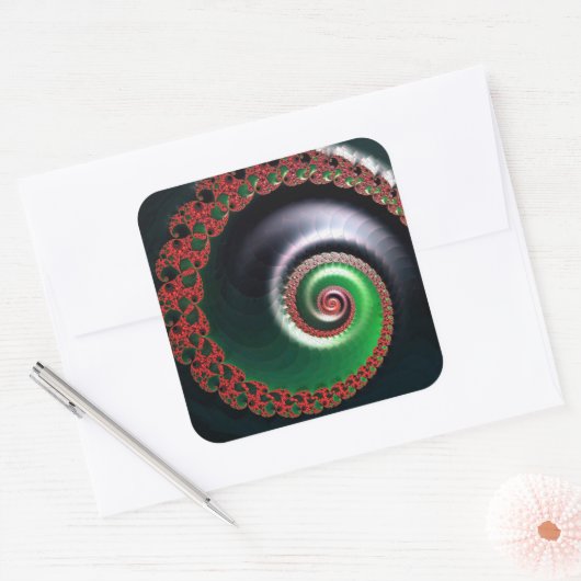 無限渦 スクエアシール (封筒)