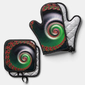 無限渦 鍋つかみ&鍋敷きセット (正面/裏面)