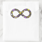 無限神経多様体ドードル非バイナリプライド国旗 楕円形シール (バッグ)