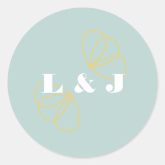 無限結婚愛のステッカー ラウンドシール