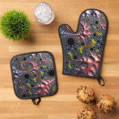 無限螺旋の領域 鍋つかみ&鍋敷きセット (トップダウン)