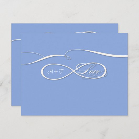 無限記号の印無限愛結婚式セット 出欠カード (正面/裏面)