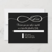 無限記号の印無限愛結婚式RSVP 出欠カード (裏面)