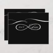 無限記号の印無限愛結婚式RSVP 出欠カード (正面/裏面)