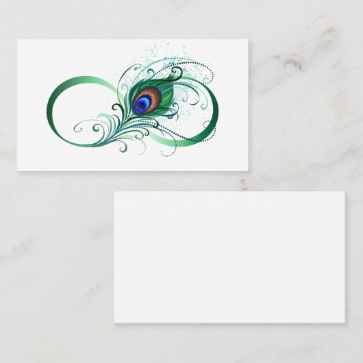無限記号（ピーコックの羽根付き） コーリングカード (正面/裏面)