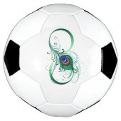 無限記号（ピーコックの羽根付き） サッカーボール (回転)