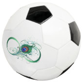 無限記号（ピーコックの羽根付き） サッカーボール (3/4)