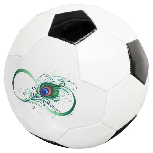 無限記号（ピーコックの羽根付き） サッカーボール (3/4)