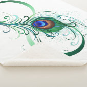 無限記号（ピーコックの羽根付き） シェルパブランケット (3/4)