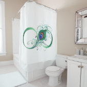 無限記号（ピーコックの羽根付き） シャワーカーテン (インサイチュ)