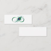 無限記号(ピーコックの羽根付き) スキニー名刺 (正面/裏面)