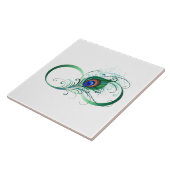 無限記号（ピーコックの羽根付き） タイル (側面)