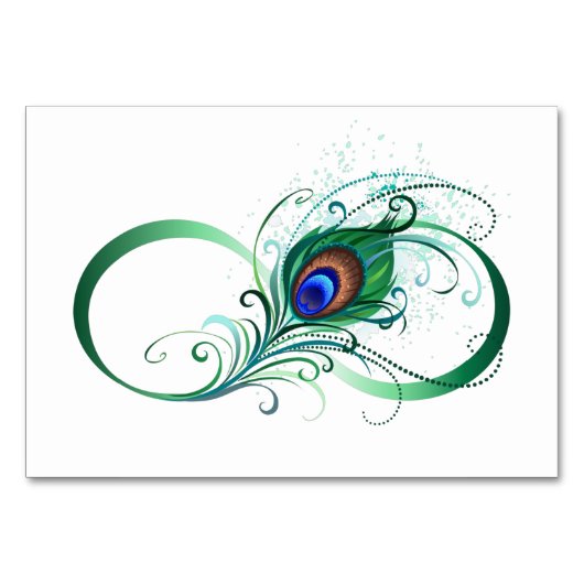 無限記号（ピーコックの羽根付き） テーブルナンバー (正面)