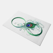 無限記号（ピーコックの羽根付き） ドアマット (アングル)