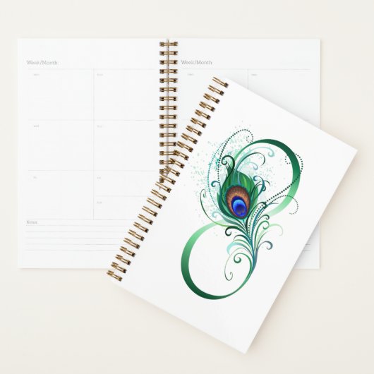 無限記号（ピーコックの羽根付き） プランナー手帳 (ディスプレー)