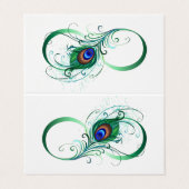 無限記号(ピーコックの羽根付き) 名刺 (外部フラット)