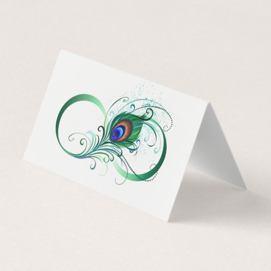 無限記号(ピーコックの羽根付き) 名刺 (裏面)