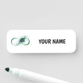 無限記号（ピーコックの羽根付き） 名札 (インサイチュ)