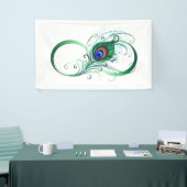 無限記号（ピーコックの羽根付き） 横断幕 (トレードショー)