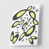 無限記号-時間は無限 スクエア壁時計 (傾斜)