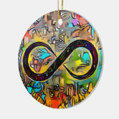 無限記号 |自閉症認識神経多様性 セラミックオーナメント (左)