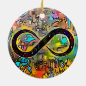 無限記号 |自閉症認識神経多様性 セラミックオーナメント (裏面)