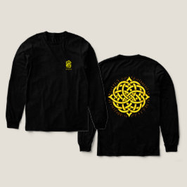 無限調和:聖マンダラケルトのシンボルアート トライブレンドTシャツ