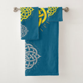 無限調和：聖マンダラケルトのシンボルアート バスタオルセット