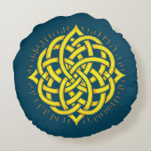 無限調和：聖マンダラケルトのシンボルアート ラウンドクッション (裏面)