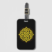 無限調和：聖マンダラケルトのシンボルアート ラゲッジタグ (正面縦)